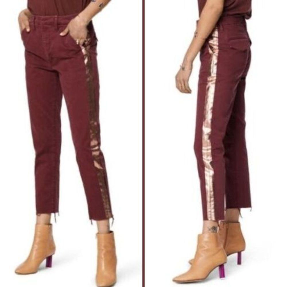 NWT MOTHER The Shaker Prep High Waist Crop Chinos | 28